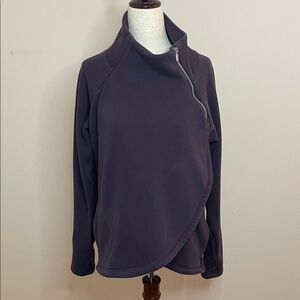 Athleta Cozy Karma Asym Pullover Jacket Purple Size S